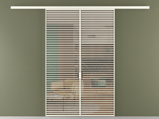 Перегородка Формато вдоль стены 2 створки