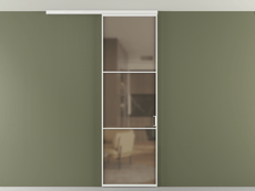 Перегородка Формато вдоль стены на потолок 1 створка