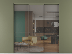 Перегородка Формато внутри проёма 3 створки