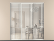 Перегородка Мозаик внутри проёма 3 створки