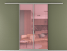 Перегородка Формато вдоль стены 2 створки