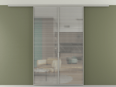 Перегородка Формато вдоль стены на потолок 2 створки