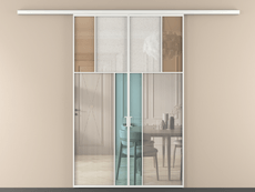 Перегородка Мозаик вдоль стены 2 створки