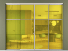 Перегородка Формато внутри проёма 4 створки