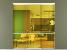 Перегородка Formato внутри проёма 3 створки