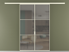 Перегородка Формато вдоль стены 2 створки