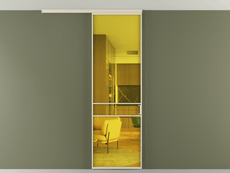 Перегородка Формато вдоль стены на потолок 1 створка