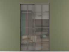 Перегородка Формато внутри проёма 2 створки