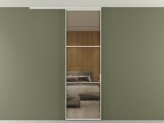 Перегородка Формато вдоль стены на потолок 1 створка