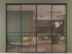 Перегородка Formato внутри проёма 4 створки