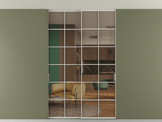 Перегородка Формато внутри проёма скрытое крепление в потолок 2 створки