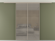 Перегородка Формато вдоль стены на потолок 2 створки