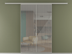 Перегородка Формато вдоль стены 2 створки