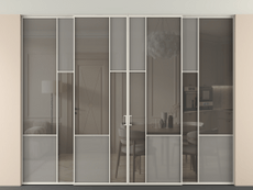 Перегородка Мозаик внутри проёма скрытое крепление в потолок 4 створки