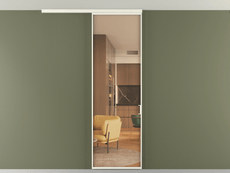 Перегородка Формато вдоль стены на потолок 1 створка