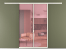 Перегородка Формато вдоль стены 2 створки