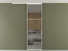 Перегородка Формато вдоль стены на потолок 1 створка