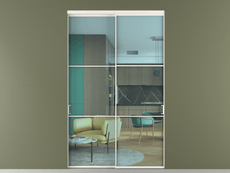 Перегородка Формато внутри проёма 2 створки