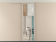 Перегородка Мозаик вдоль стены на потолок 1 створка