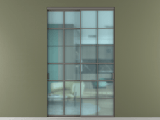 Перегородка Формато внутри проёма 2 створки