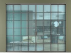 Перегородка Формато внутри проёма 4 створки