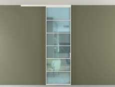 Перегородка Формато вдоль стены на потолок 1 створка