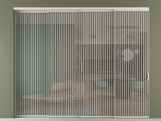 Перегородка Формато внутри проёма 4 створки с синхронным механизмом