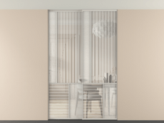 Перегородка Мозаик внутри проёма скрытое крепление в потолок 2 створки