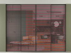 Перегородка Формато внутри проёма скрытое крепление в потолок 4 створки