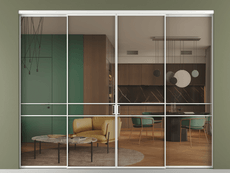 Перегородка Формато внутри проёма 4 створки