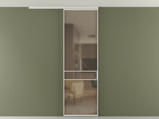 Перегородка Formato вдоль стены на потолок 1 створка