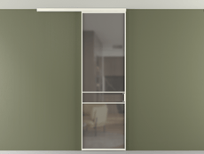 Перегородка Formato вдоль стены на потолок 1 створка