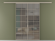 Перегородка Формато вдоль стены 2 створки