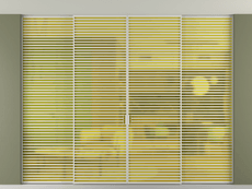 Перегородка Формато внутри проёма скрытое крепление в потолок 4 створки