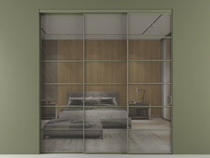 Перегородка Формато внутри проёма 3 створки с синхронным механизмом