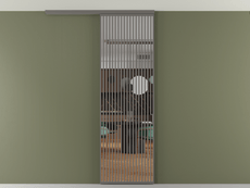 Перегородка Формато вдоль стены на потолок 1 створка