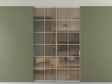 Перегородка Формато внутри проёма скрытое крепление в потолок 2 створки