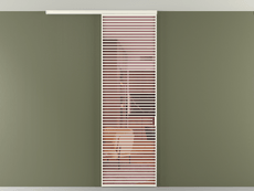 Перегородка Formato вдоль стены на потолок 1 створка