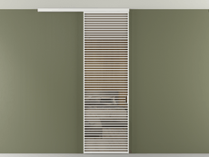 Перегородка Формато вдоль стены на потолок 1 створка