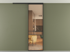 Перегородка Formato вдоль стены на потолок 1 створка