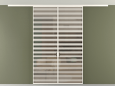 Перегородка Формато вдоль стены на потолок 2 створки