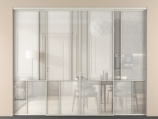 Перегородка Мозаик внутри проёма 4 створки