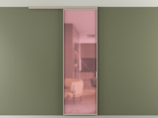 Перегородка Formato вдоль стены на потолок 1 створка