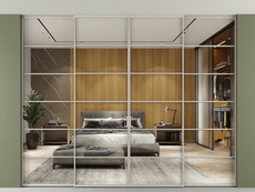 Перегородка Формато внутри проёма скрытое крепление в потолок 4 створки