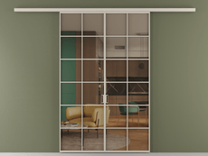 Перегородка Формато вдоль стены 2 створки