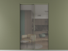 Перегородка Formato внутри проёма 2 створки