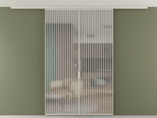 Перегородка Формато вдоль стены на потолок 2 створки