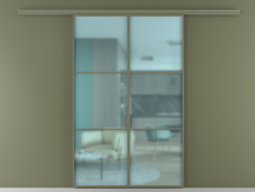 Перегородка Formato вдоль стены 2 створки