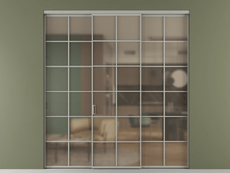 Перегородка Формато внутри проёма 3 створки