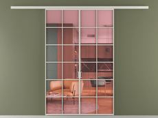 Перегородка Формато вдоль стены 2 створки